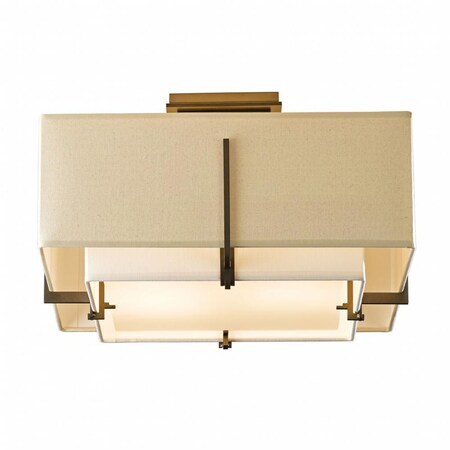Hubbardton Forge Exos Square Small Double Shade Semi-Flush 126507-SKT-20-SF1205-SF1605